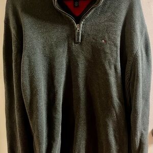 Tommy Hilfiger Gray Zip Up Sweater